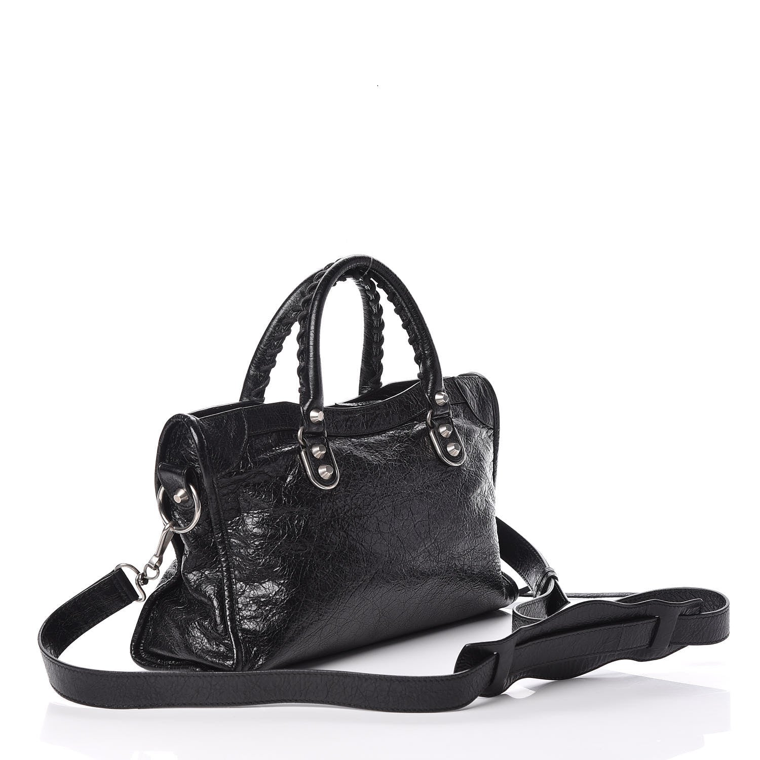 Balenciaga Chevre Silver Metallic Edge Hardware S City Black 3 of 9