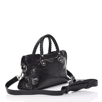 Balenciaga Chevre Silver Metallic Edge Hardware S City Black 3 of 9