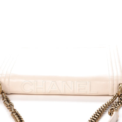 Chanel Glazed Calfskin Large Boy Flap Beige Clair 13 of 16
