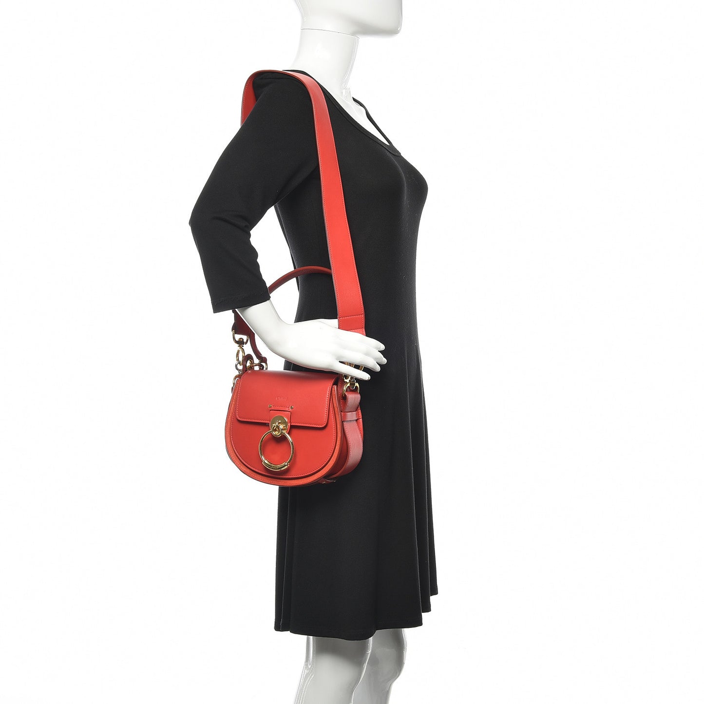 Calfskin Small Tess Bag Plaid Red
