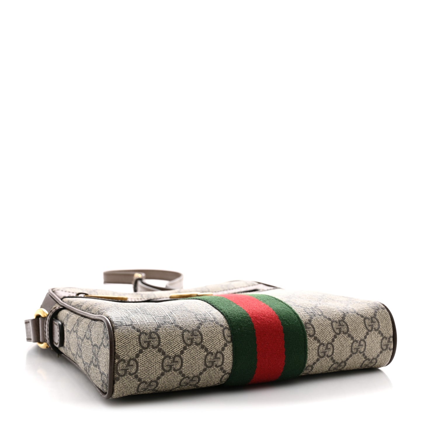 GG Supreme Monogram Web Small Ophidia Messenger Bag Brown