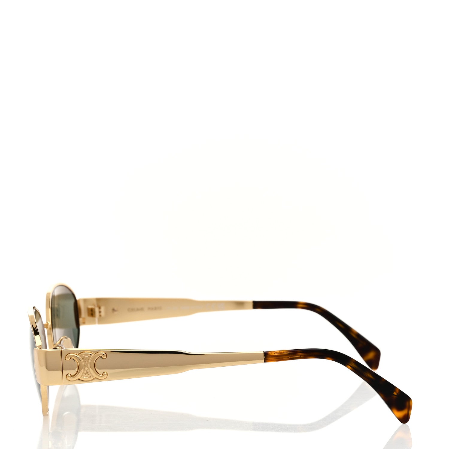 Celine Metal Triomphe 01 Sunglasses CL40235U Gold Green 3 of 7