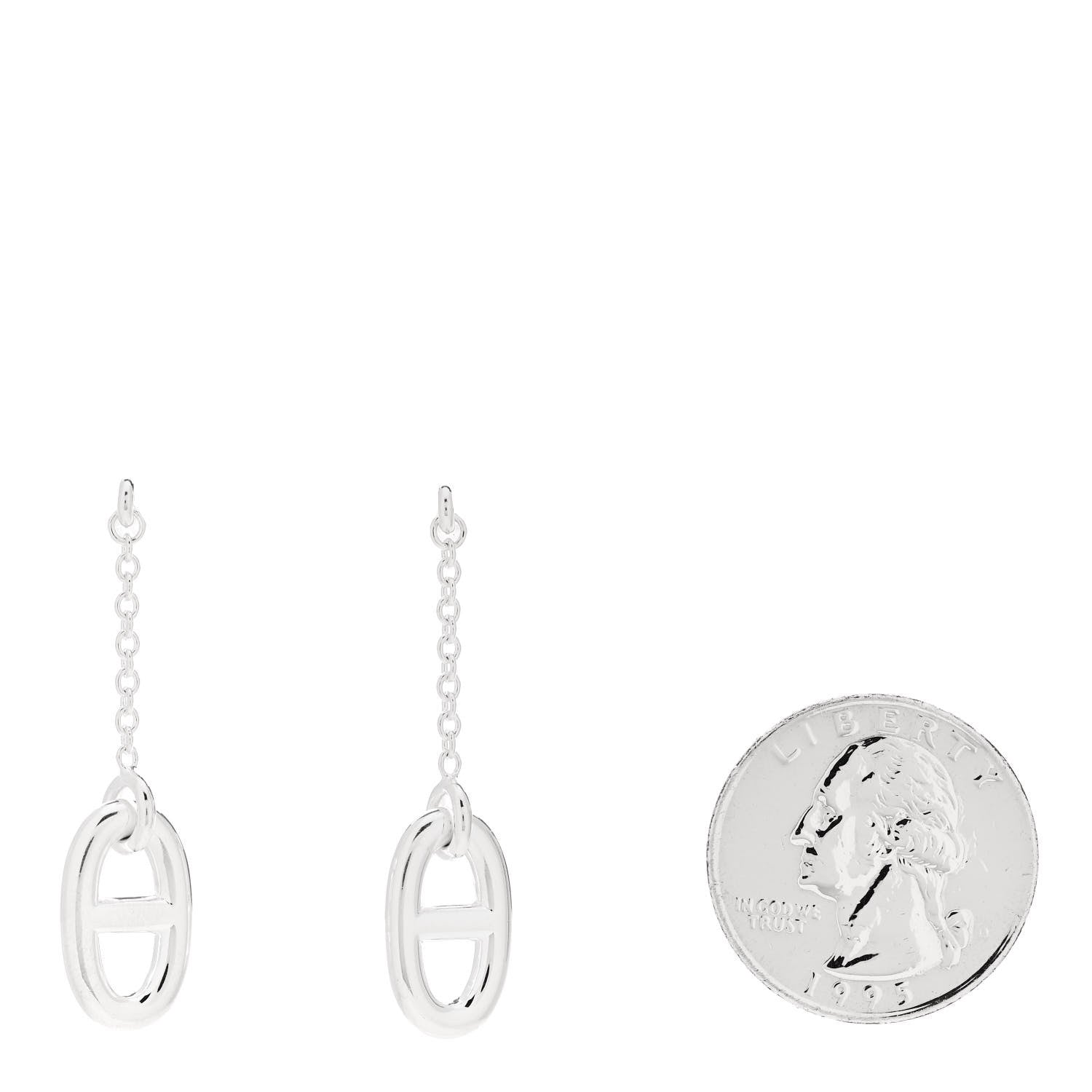 Hermes Sterling Silver Farandole Drop Earrings 2 of 5
