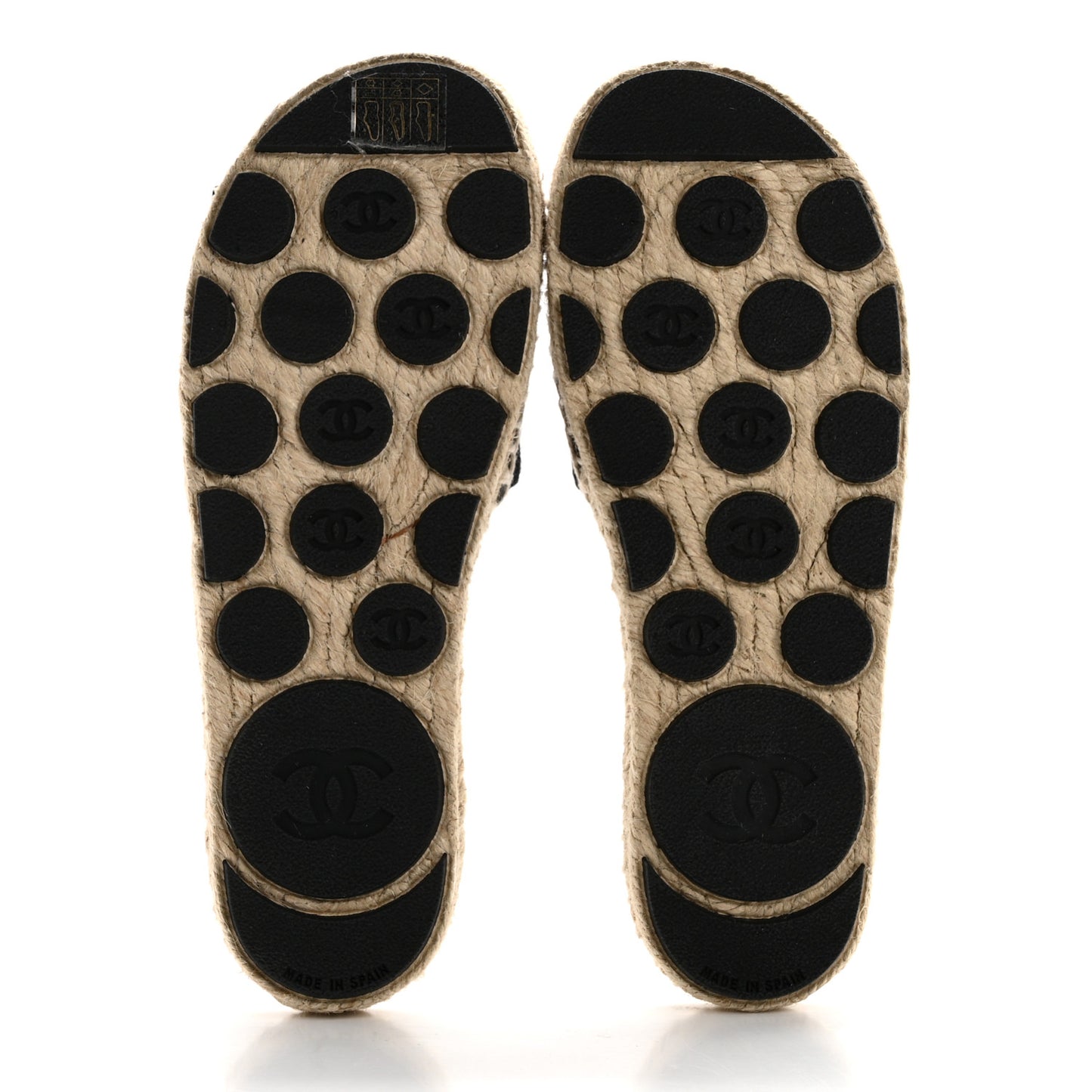 Wool Laminated Lambskin CC Slide Sandals 37 Black Gold