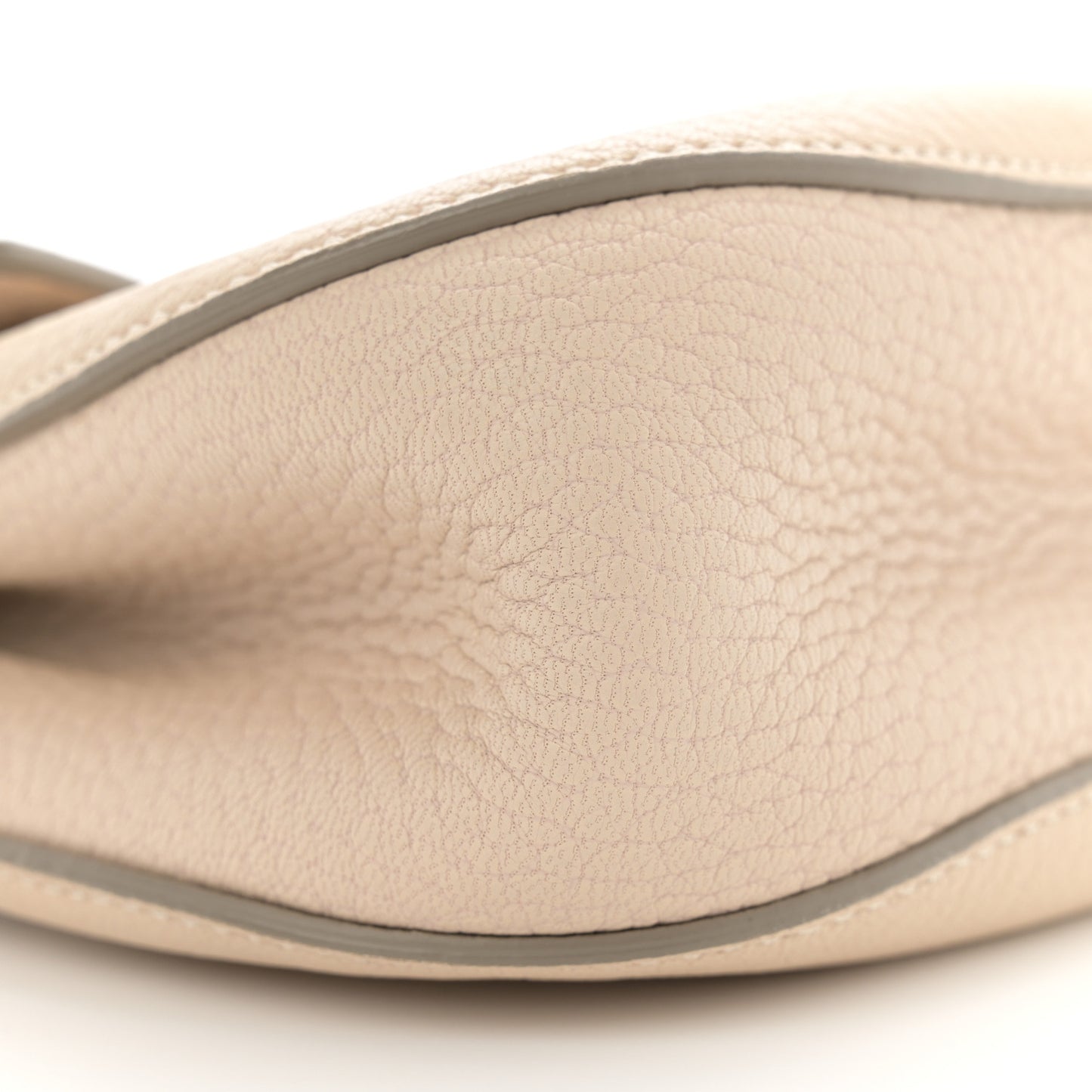 Grained Lambskin Mini Drew Shoulder Bag Abstract White