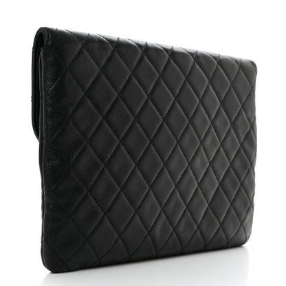 Chanel Caviar Quilted Medium Golden Class Pouch Black 3 of 7