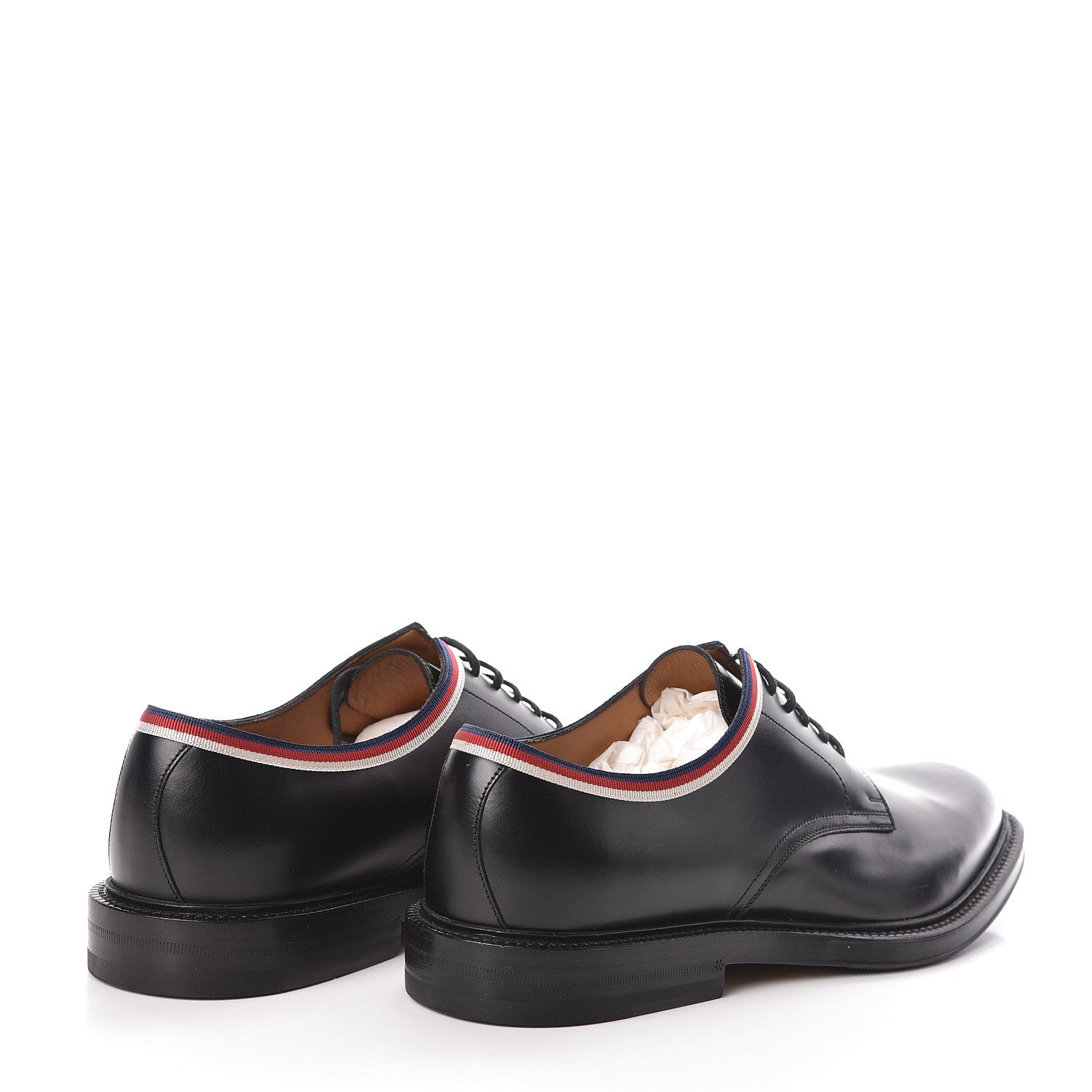 Gucci Calfskin Mens Derby Loafers 8 Black 4 of 7