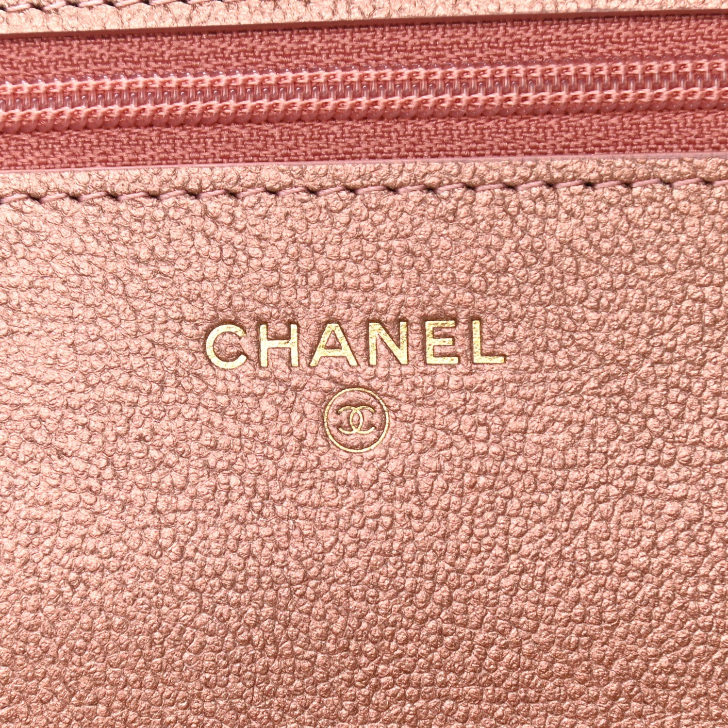 Chanel Metallic Grained Calfskin Quilted 2.55 Reissue Wallet on Chain WOC Copper Pink 6 of 12