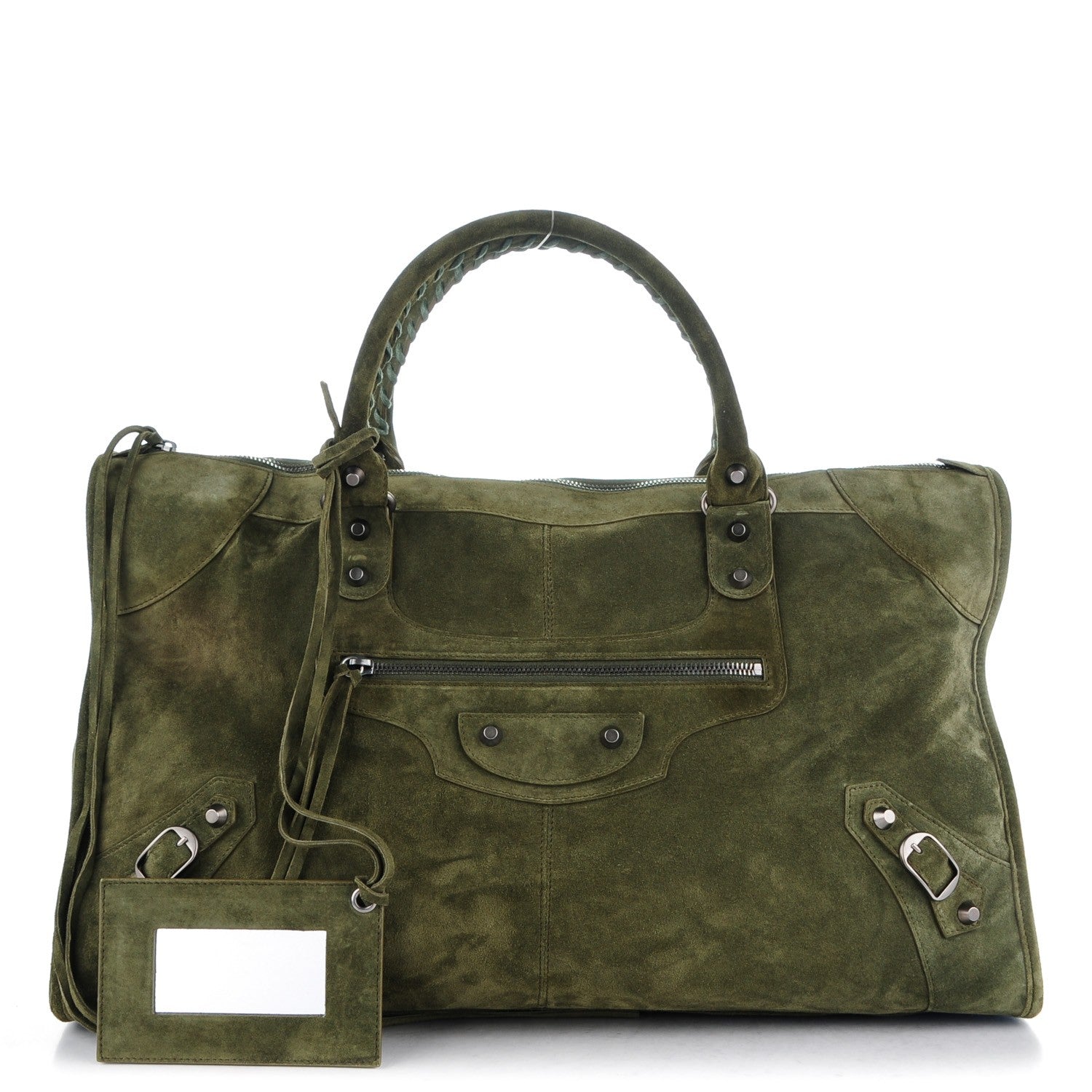 Balenciaga Baby Daim Suede Classic Hardware Work Vert Militaire 1 of 8