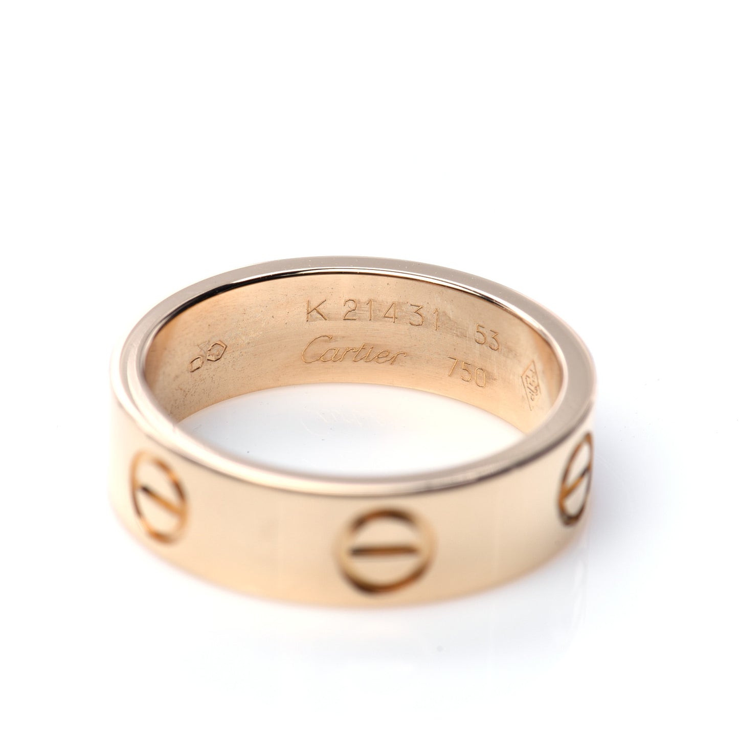 18K Yellow Gold 5.5mm LOVE Ring 53 6.25