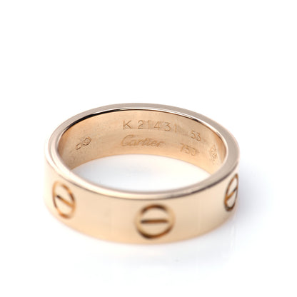 Cartier 18K Yellow Gold 5.5mm LOVE Ring 53 6.25 5 of 5