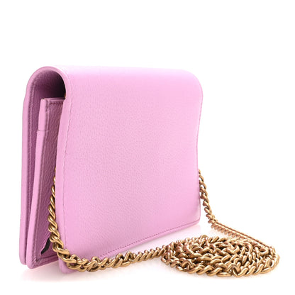 Gucci Calfskin Marquise Crystals Mini GG Chain Wallet Malva 3 of 11