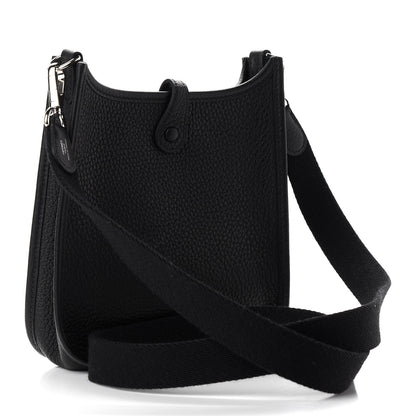 Hermes Taurillon Clemence Evelyne TPM Black 3 of 9