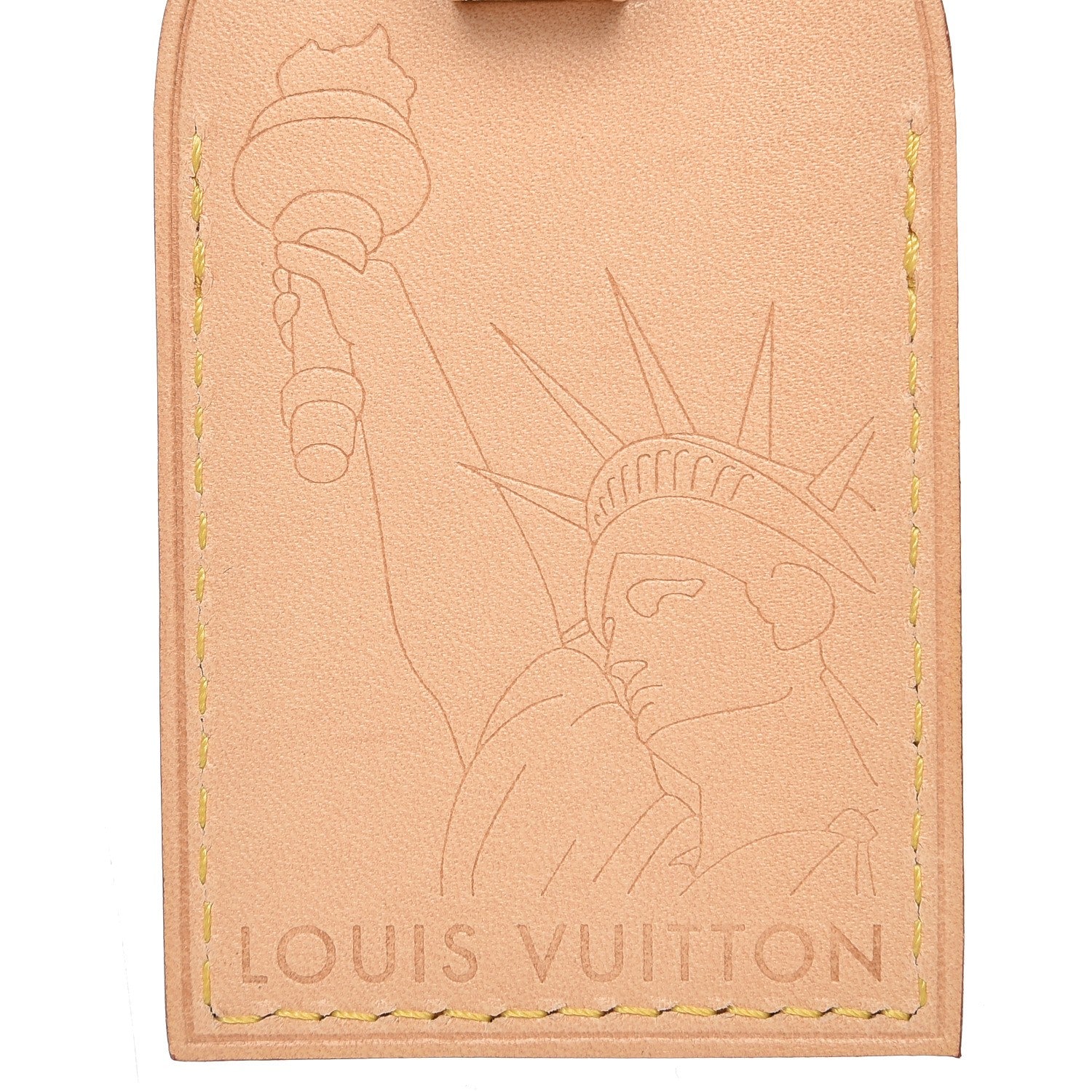 Louis Vuitton Statue of Liberty VVV Vachetta Luggage Tag 4 of 4