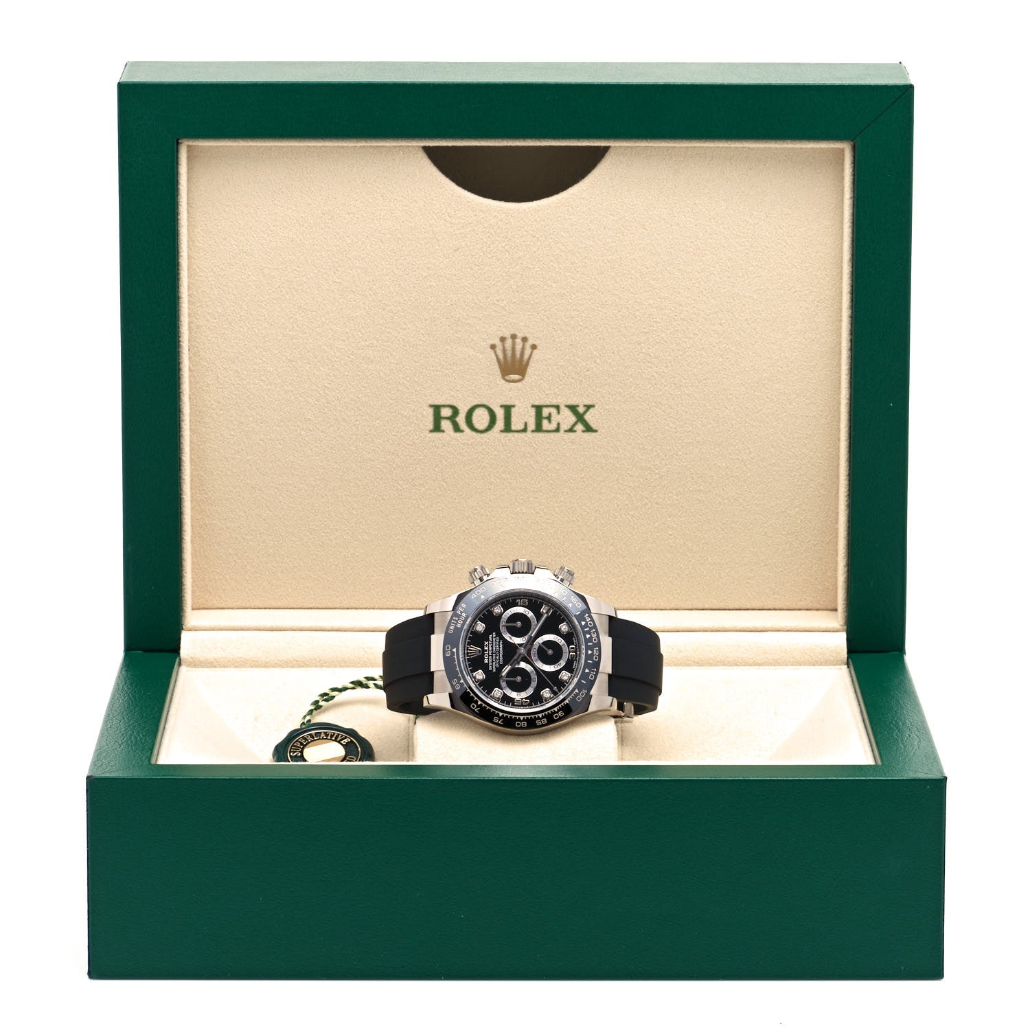 Rolex 18K White Gold Oysterflex Diamond 40mm Oyster Perpetual Cosmograph Daytona Watch Black 116519LN 5 of 5