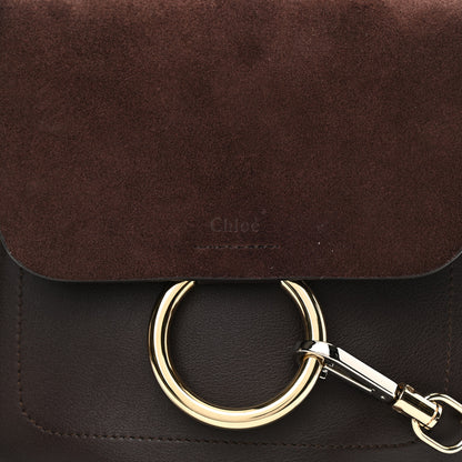 Chloe Suede Calfskin Mini Faye Backpack Dark Brown 7 of 8