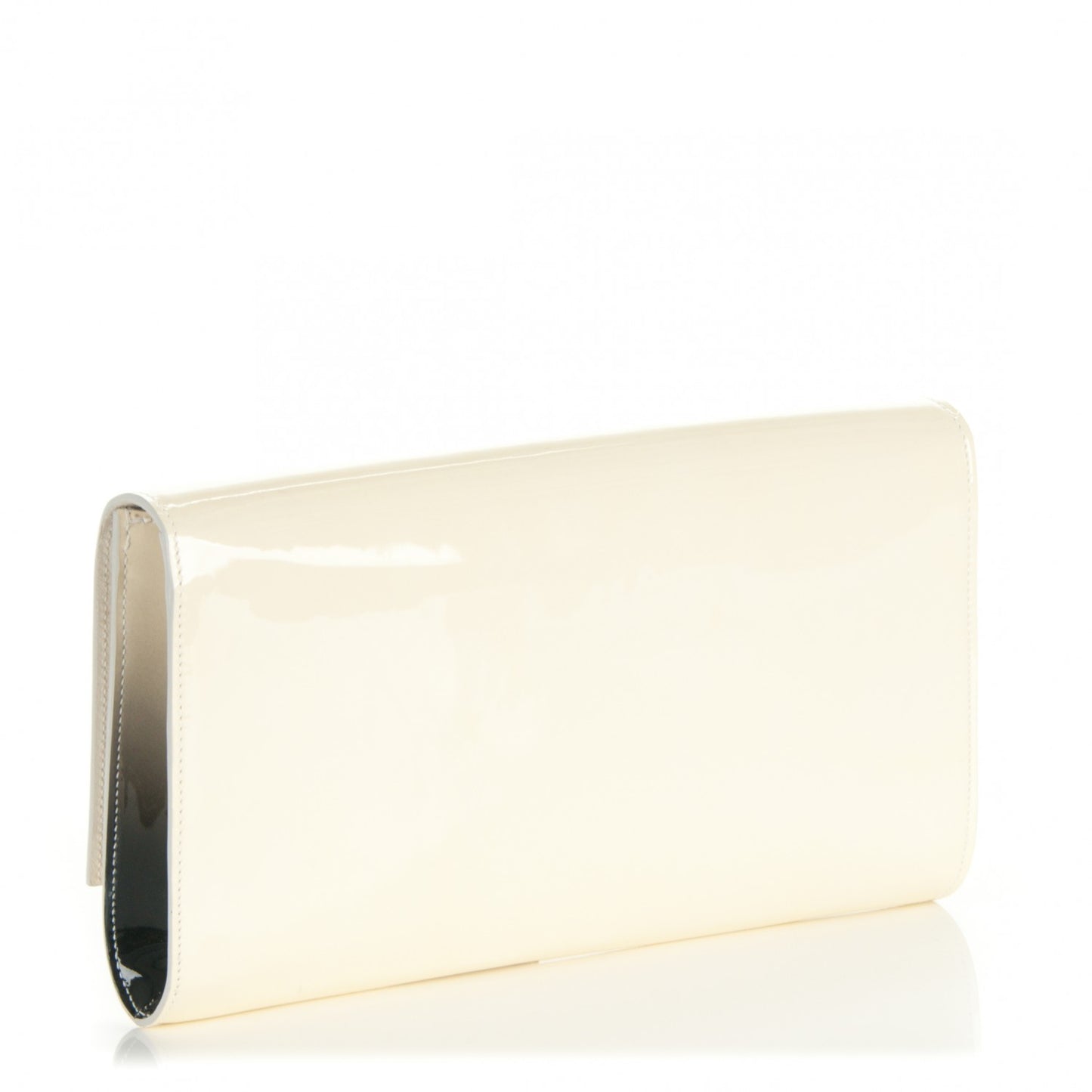 Patent Calfskin Ombre Monogram Large Belle De Jour Clutch Ivory Black