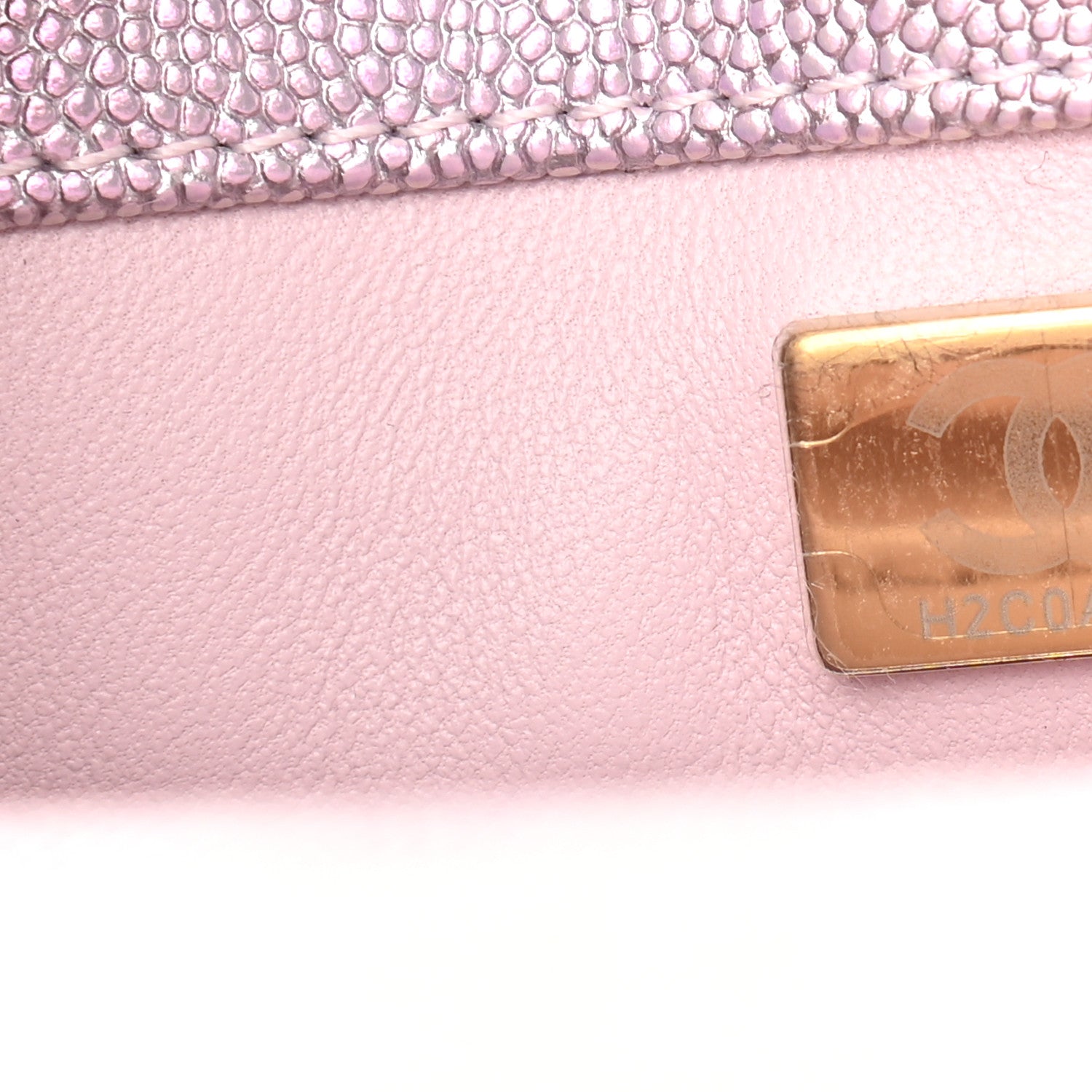 Chanel Metallic Caviar Quilted Mini Coco Handle Flap Light Pink 7 of 10