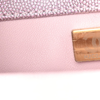 Chanel Metallic Caviar Quilted Mini Coco Handle Flap Light Pink 7 of 10
