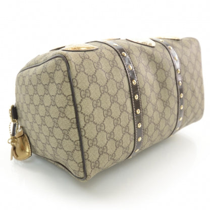 Gucci Monogram Guccissima Hearts Studded Medium Joy Boston Dark Brown 4 of 7