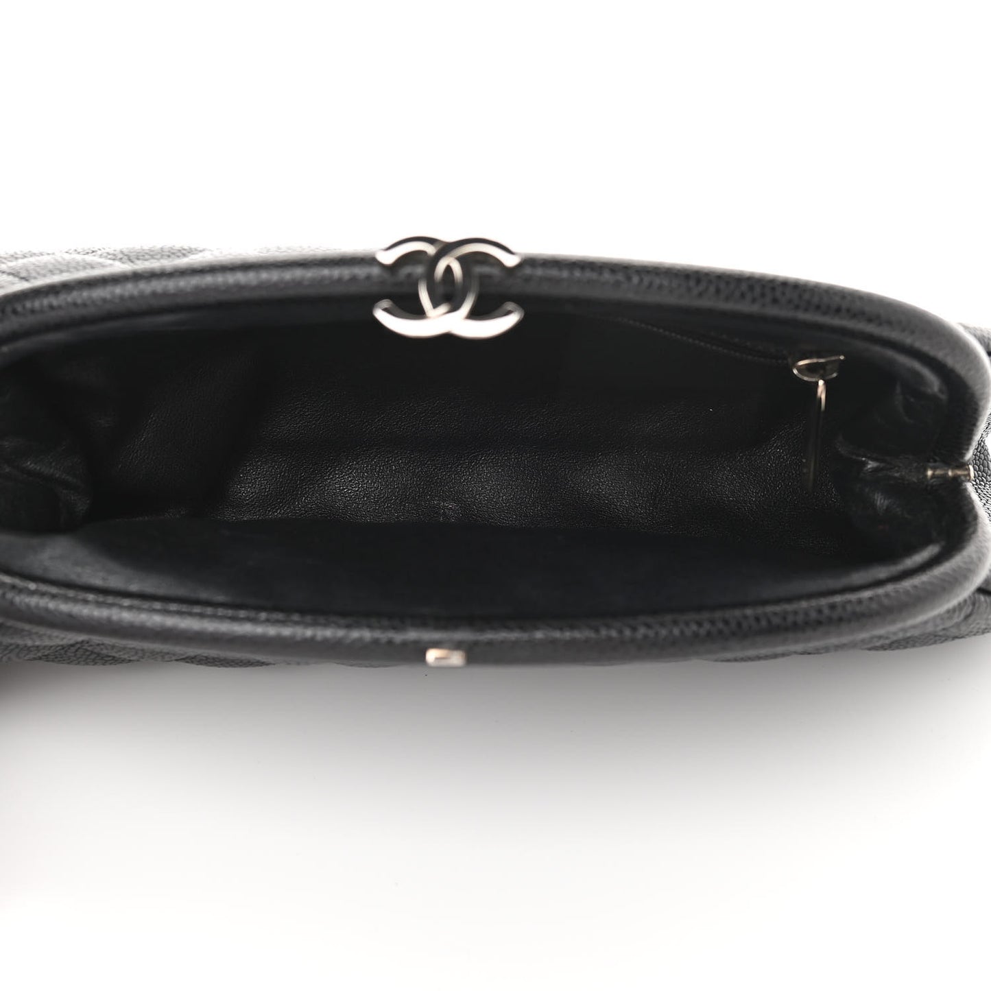 Caviar Quilted Timeless Clutch Black