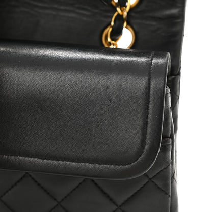 Chanel Lambskin Quilted Medium Double Flap Black 13 of 14