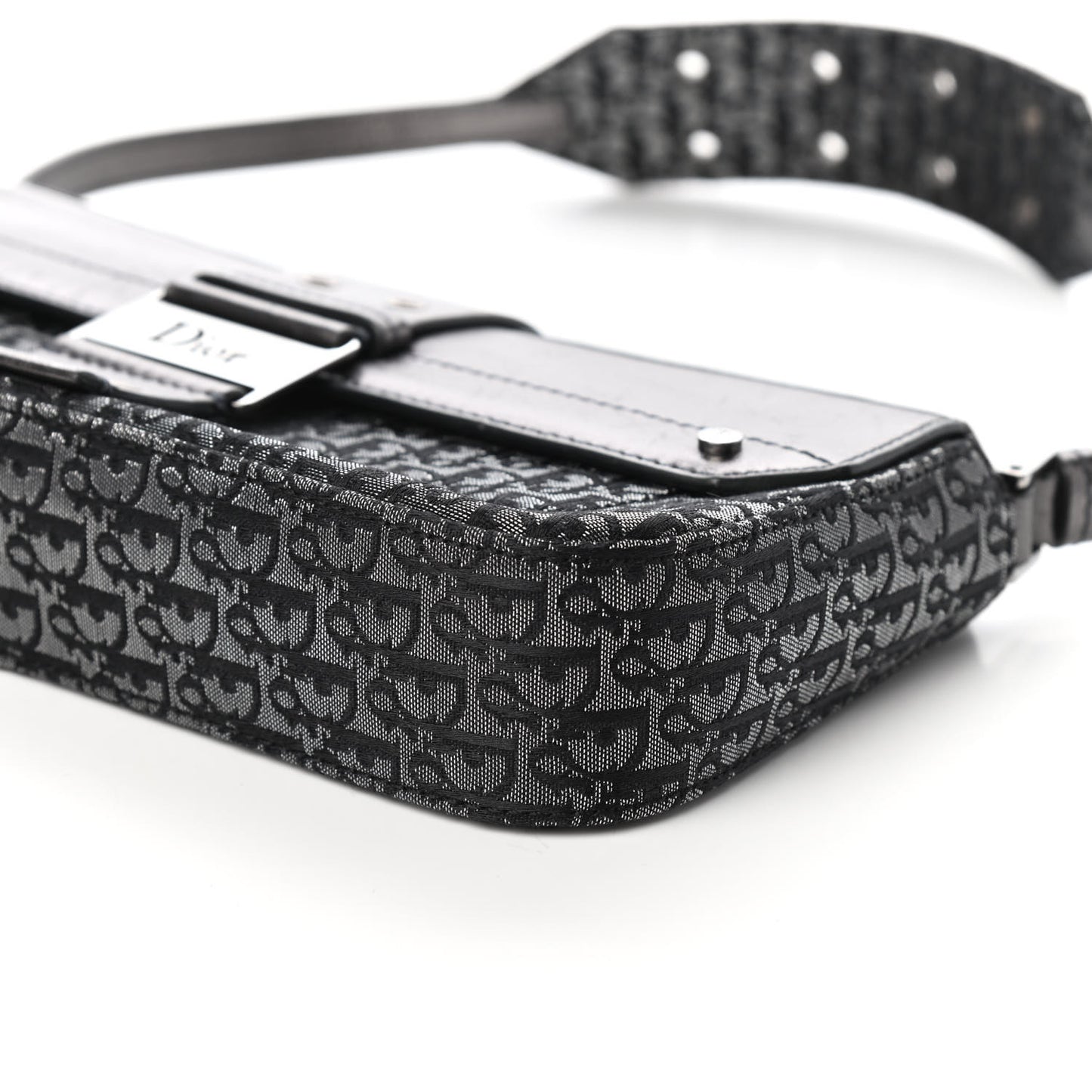 Metallic Monogram Street Chic Shoulder Bag Black