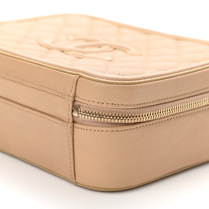 Chanel Caviar Quilted Medium CC Filigree Vanity Case Beige 6 of 13