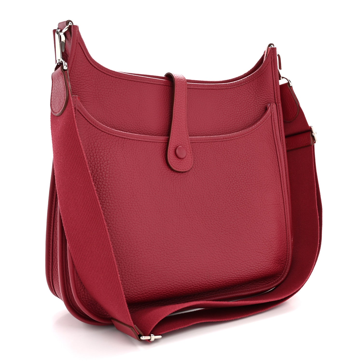 Hermes Taurillon Clemence Evelyne III GM Rouge Garance 3 of 12