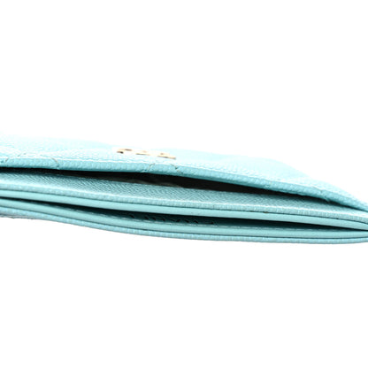 Chanel Caviar Quilted Card Holder Light Blue 15 of 15