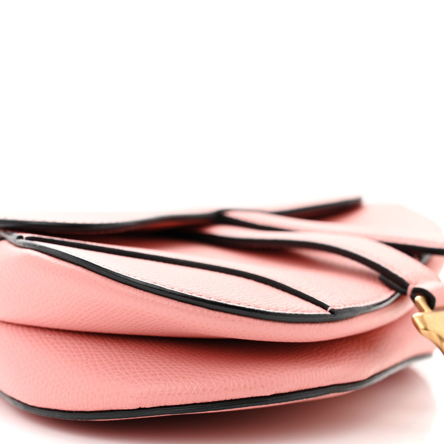 Christian Dior Grained Calfskin Mini Saddle Bag Pink 9 of 12