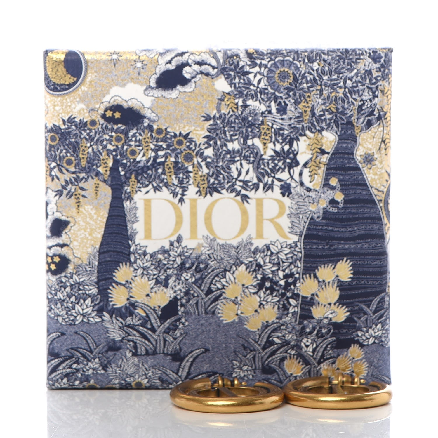 Christian Dior Metal 30 Montaigne Hoop Earrings Aged Gold 6 of 6