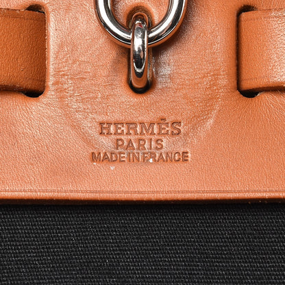 Hermes Toile Vache Calfskin Herbag 30 PM Bag Black 9 of 11