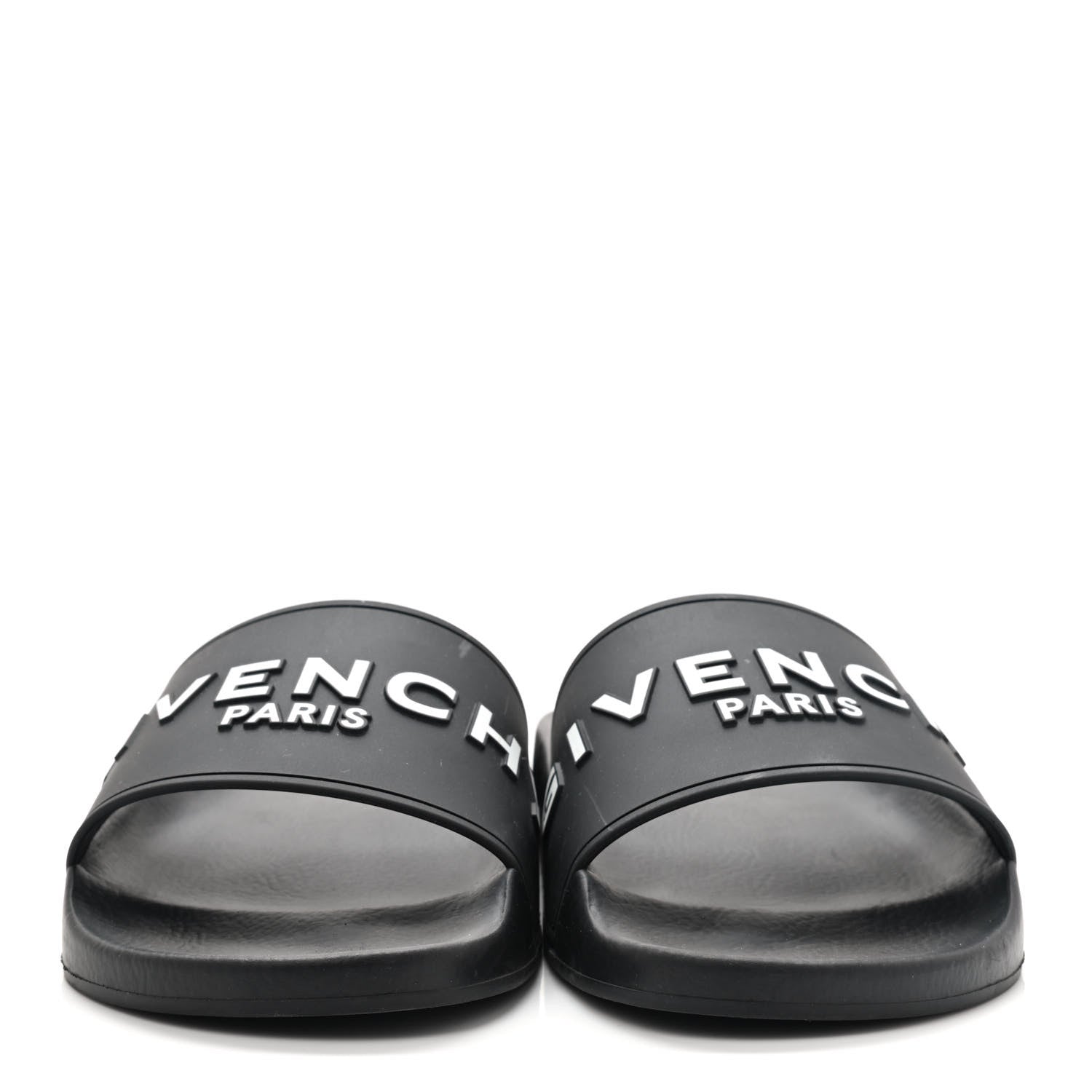 Givenchy Rubber Logo Pool Slide Sandals 40 Black 2 of 10