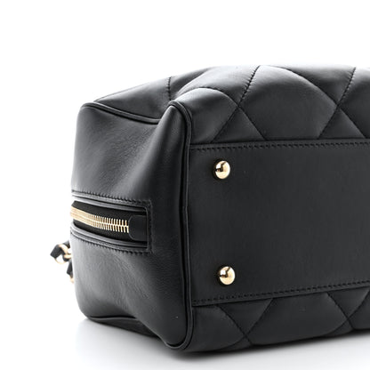 Chanel Lambskin Quilted Easy Carry Bowling Bag Black 9 of 13