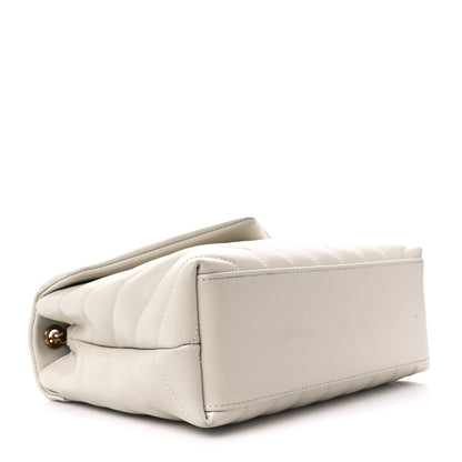 Saint Laurent Calfskin Y Quilted Monogram Small Loulou Chain Satchel Crema Soft 4 of 11