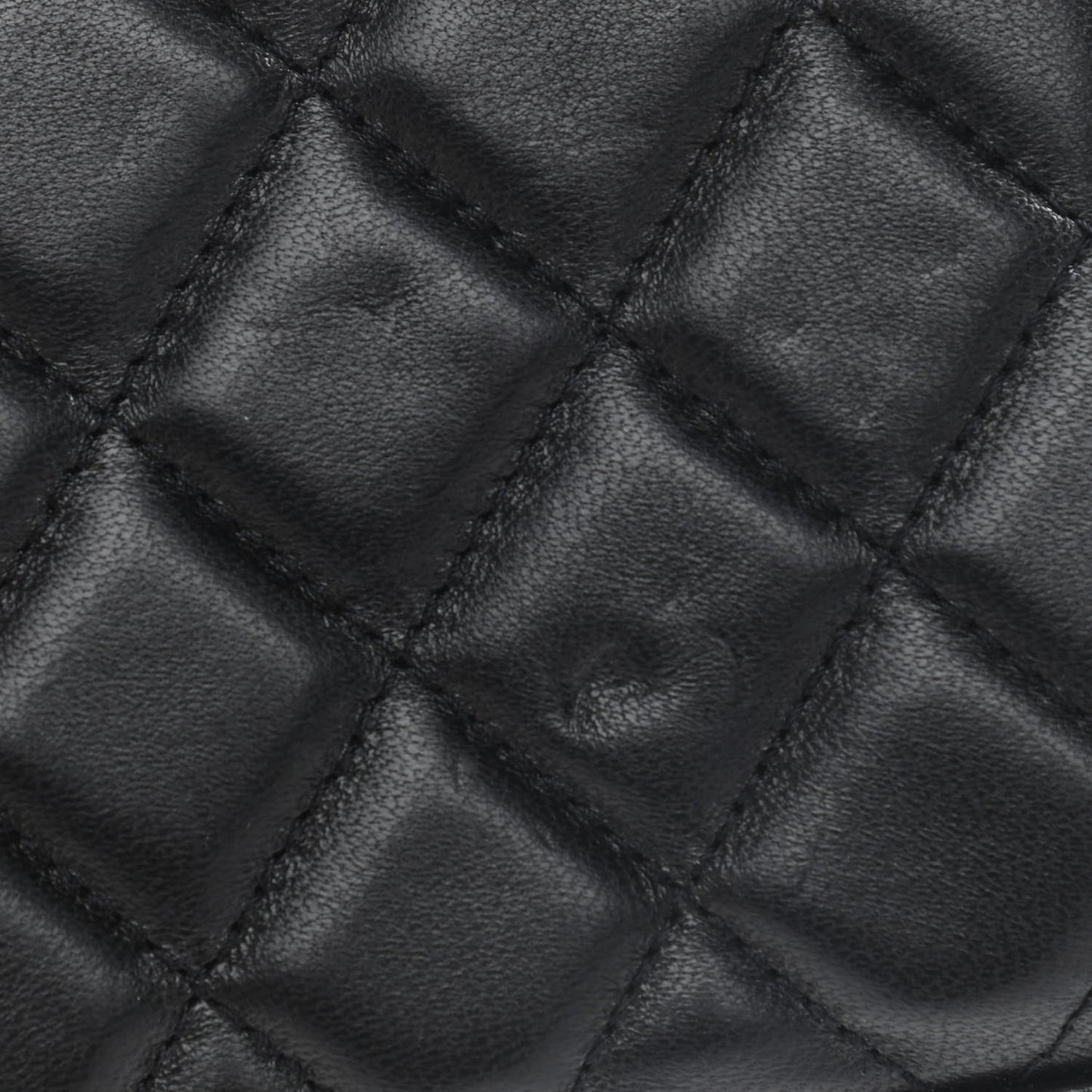 Lambskin Quilted Mini Trendy CC Chain Wallet Black