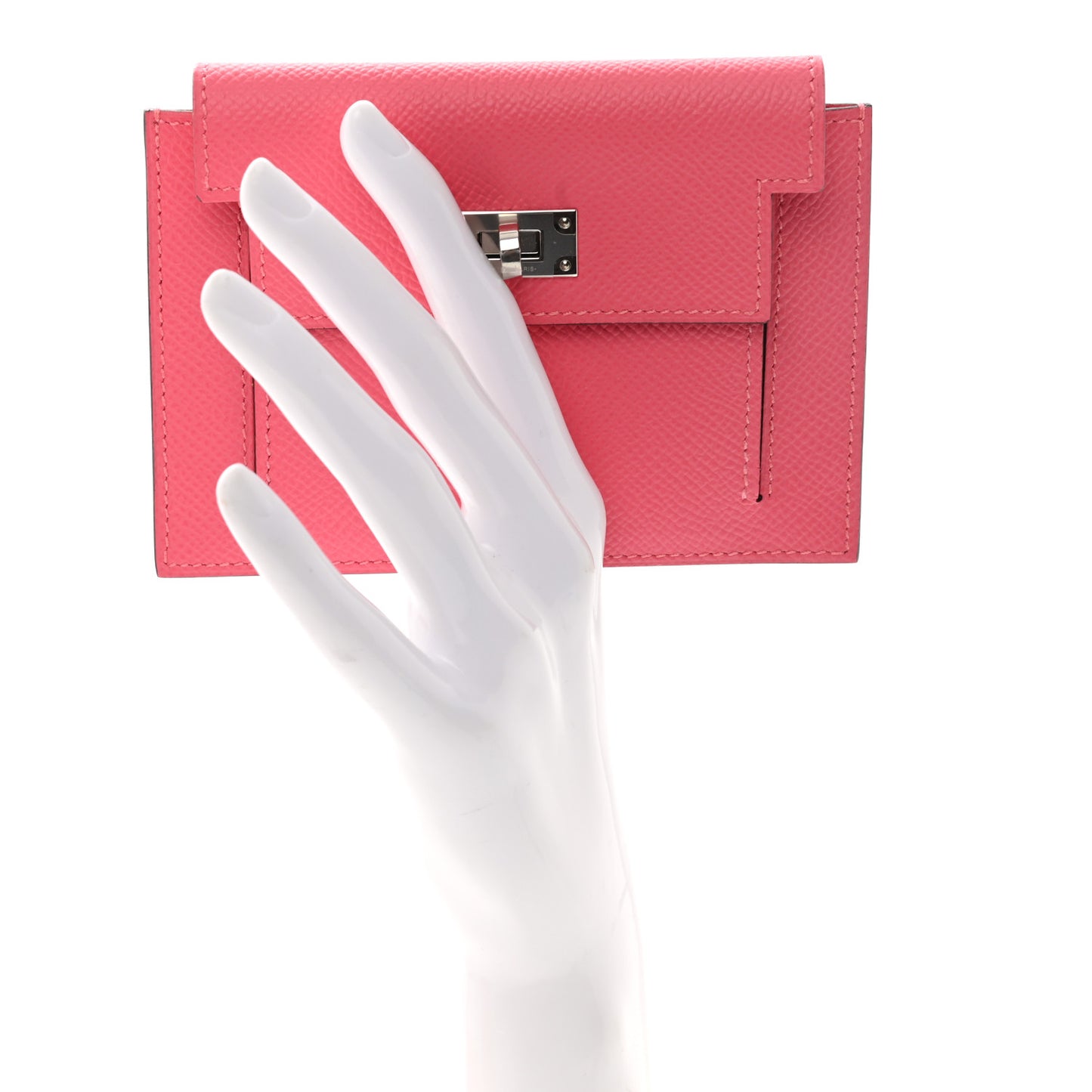 Epsom Kelly Pocket Compact Wallet Rose Azalee