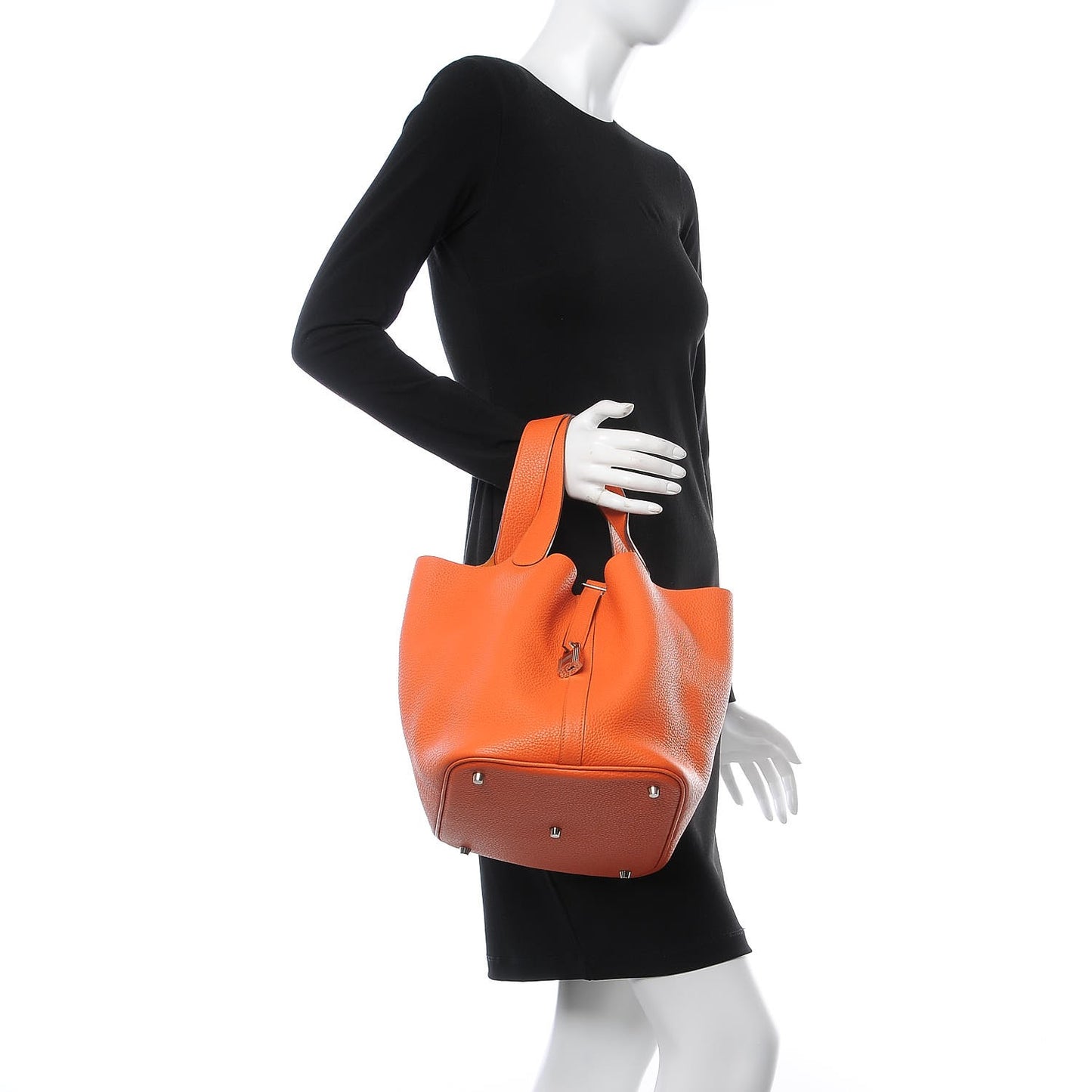 Taurillon Clemence Picotin Lock 26 GM Orange