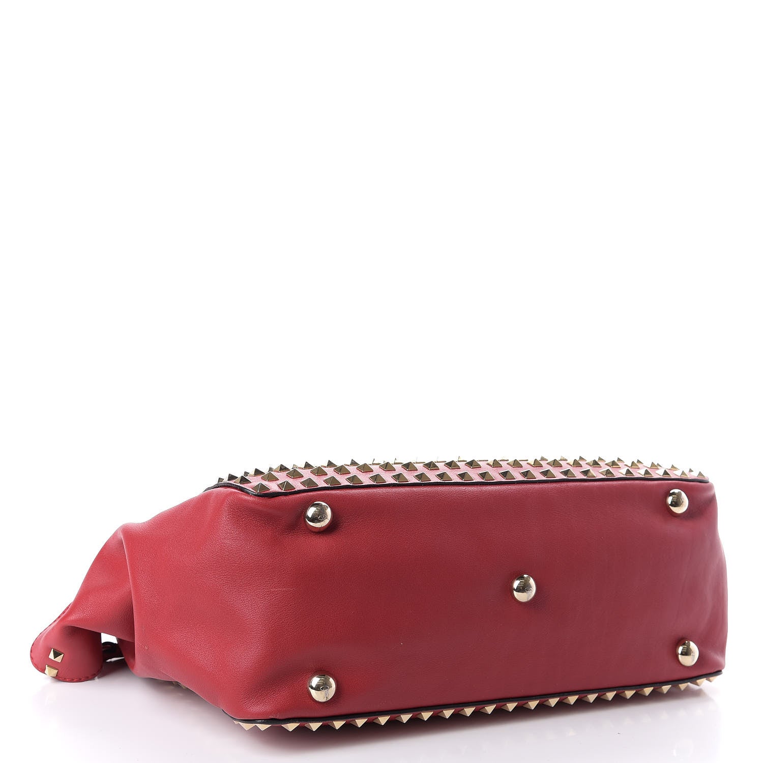 Valentino Garavani Vitello Medium Rockstud All Over Tote Rosso Valentino 4 of 16