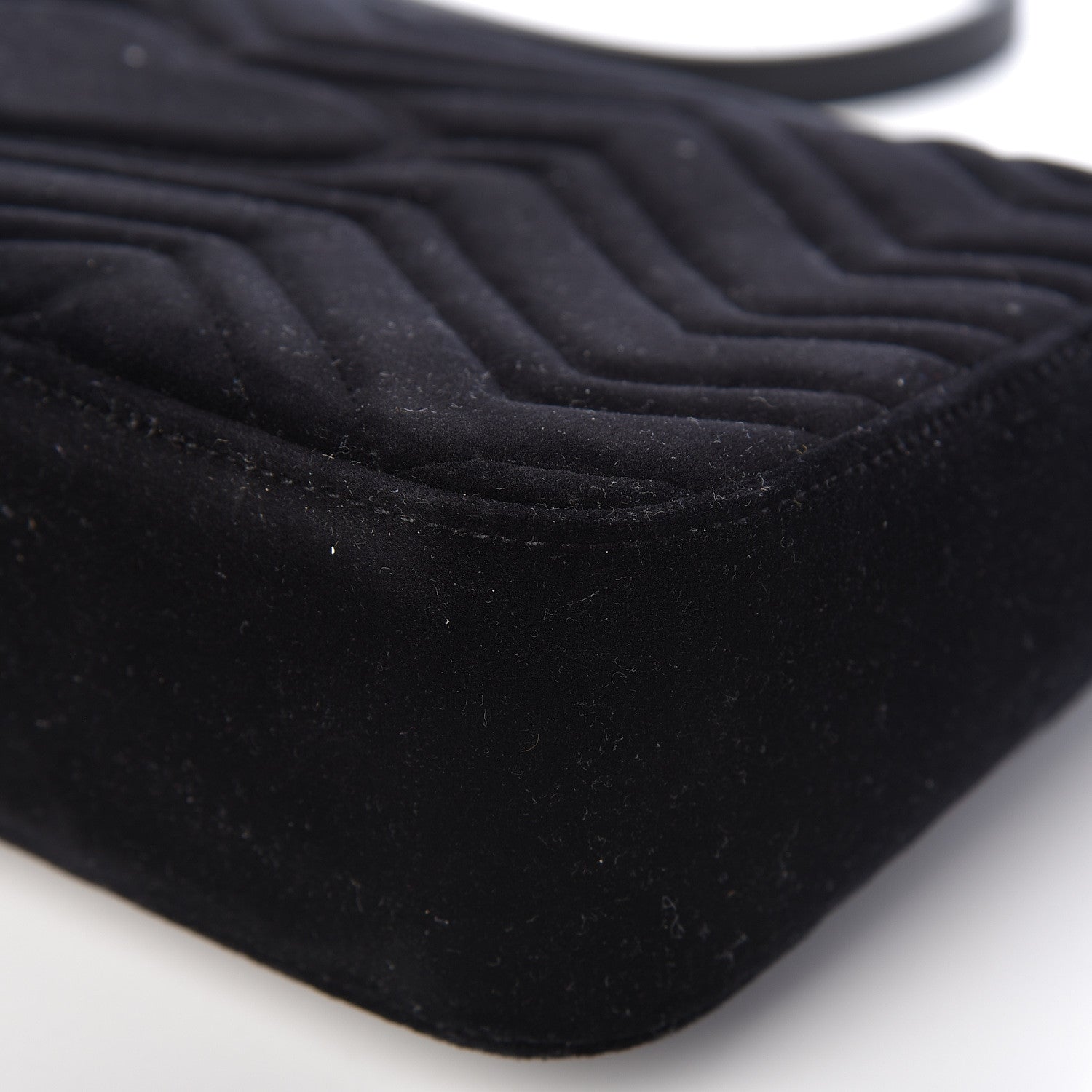 Gucci Velvet Matelasse Medium GG Marmont Shoulder Bag Black 11 of 15