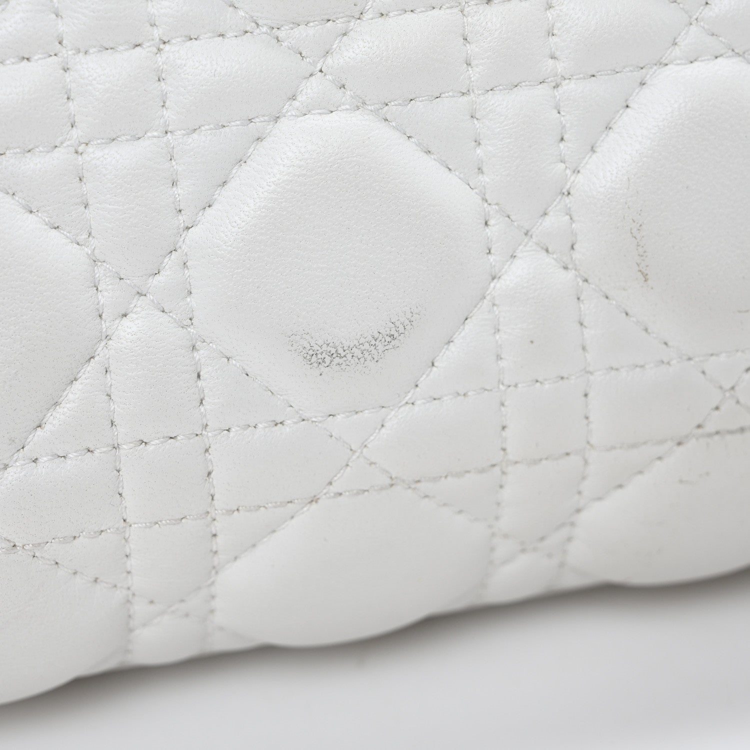 Christian Dior Lambskin Cannage Medium Lady Dior White 12 of 12