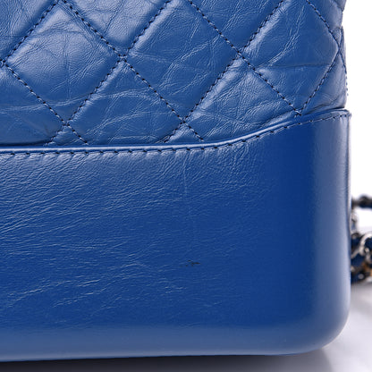 Chanel Aged Calfskin Quilted Medium Gabrielle Hobo Blue 11 of 12