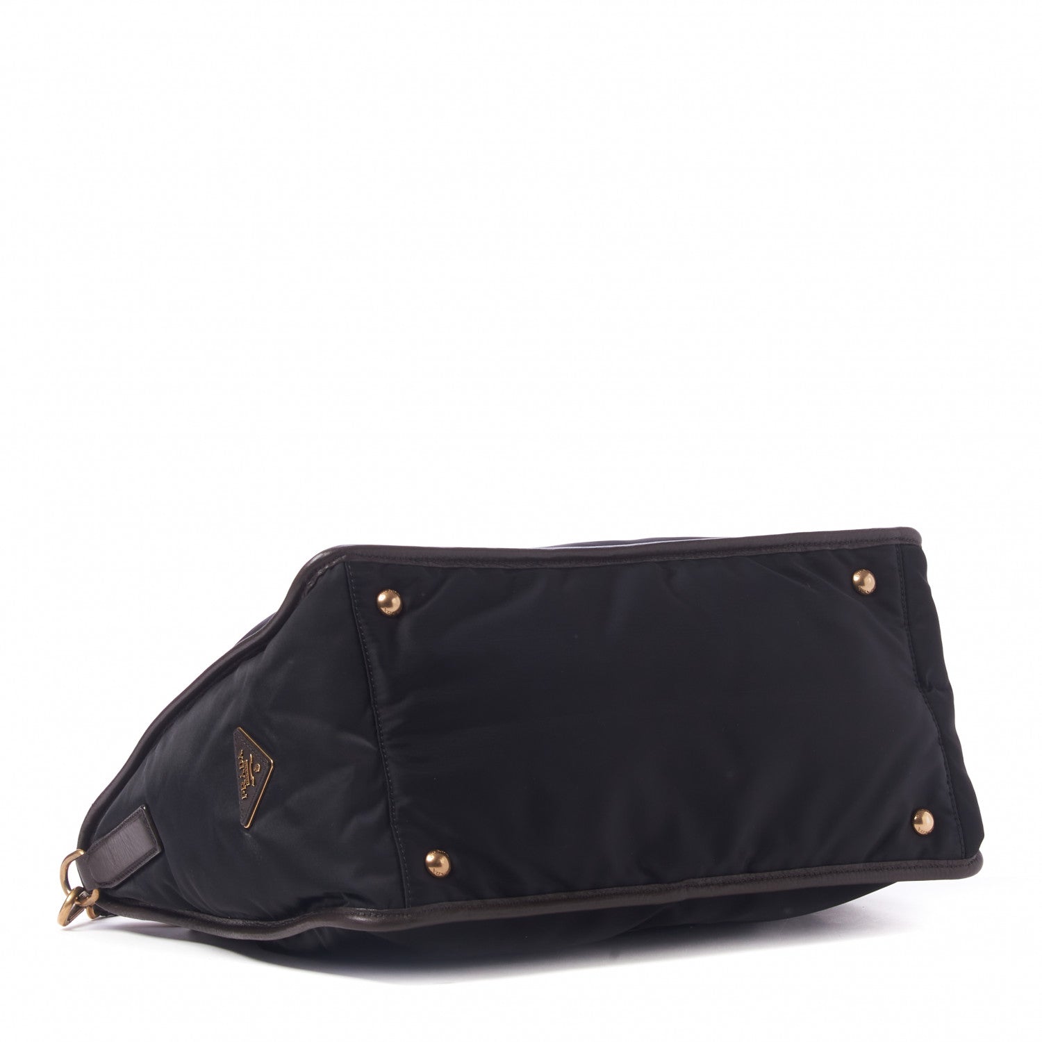 Prada Tessuto Nylon Double Zip Logo Tote Black 3 of 7