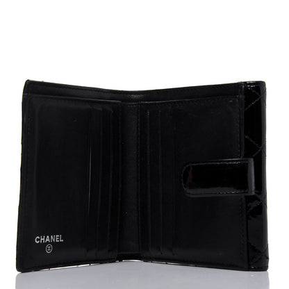 Chanel Patent Quilted Brilliant French Flap Wallet Black 5 of 17