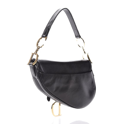 Christian Dior Grained Calfskin Saddle Bag Black 3 of 14