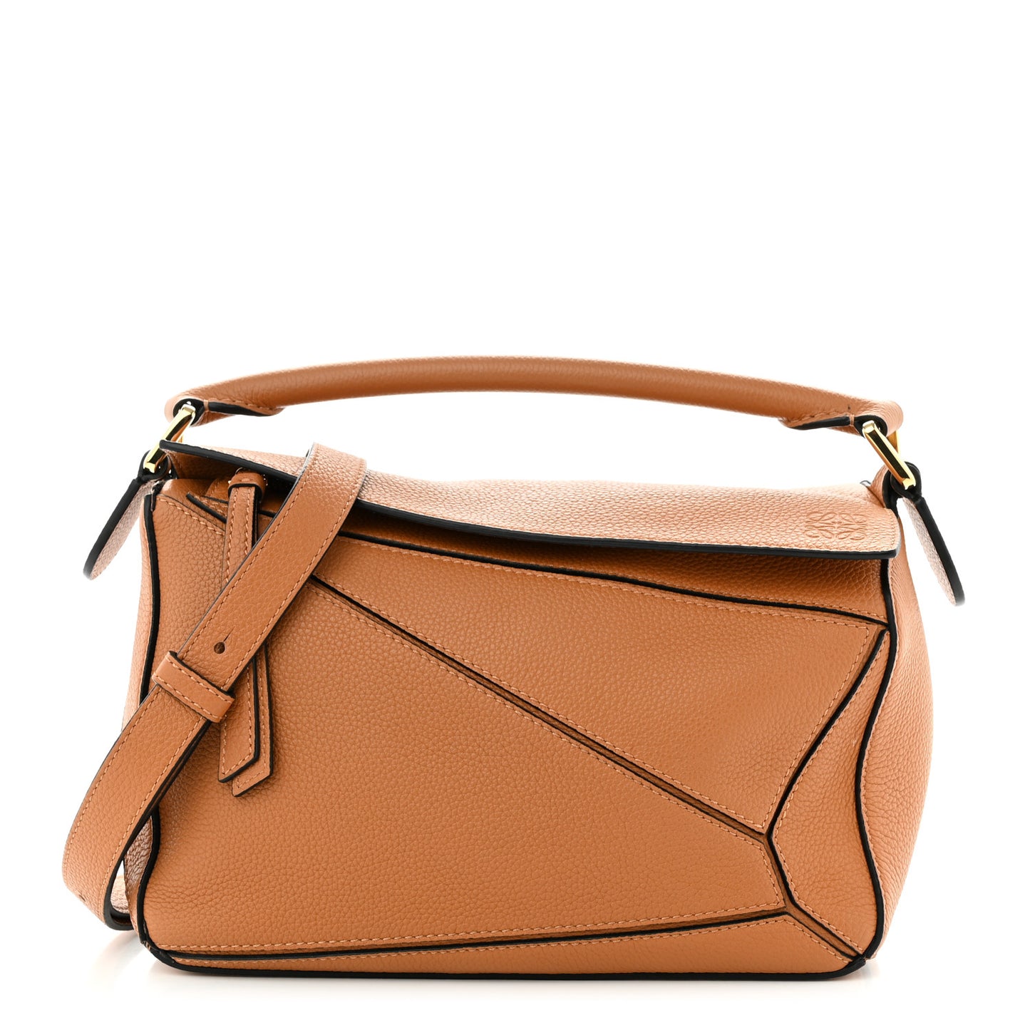 Calfskin Small Puzzle Bag Light Caramel
