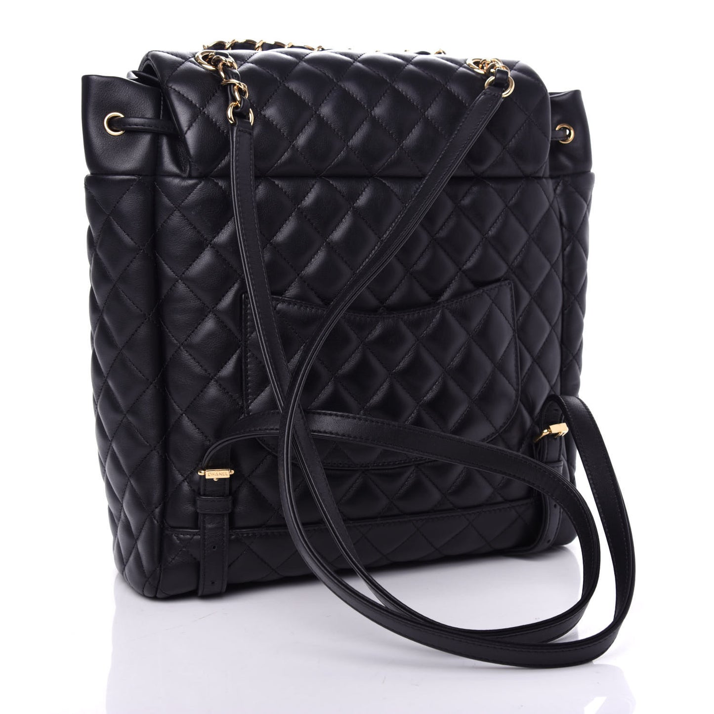 Calfskin Quilted Large Urban Spirit Backpack Black