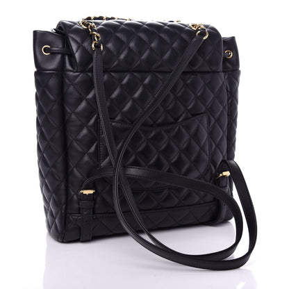 Chanel Calfskin Quilted Large Urban Spirit Backpack Black 2 of 9