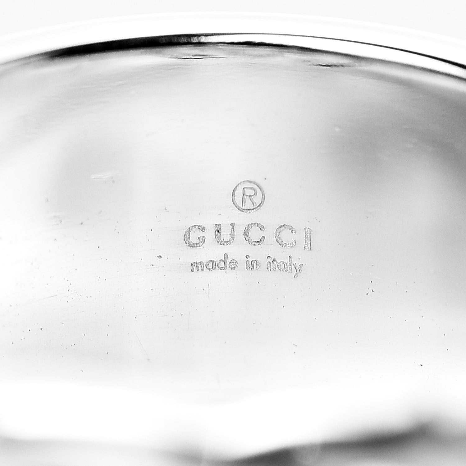 Gucci Sterling Silver 10mm Interlocking G Band Ring 60 9 4 of 4